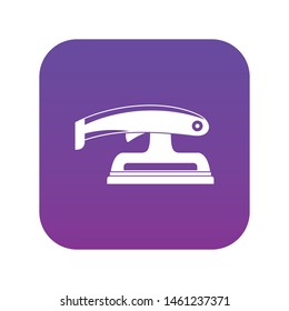 Fret saw icon digital purple for any design isolated on white vector illustration