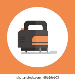 Fret Saw Icon Working Hand Tool Equipment Concept Vector Illustration
