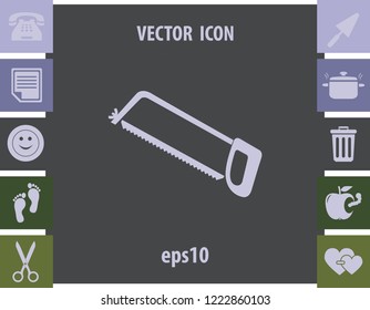 Fret saw illustration, vector icon