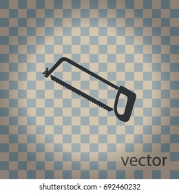 Fret saw illustration, vector icon