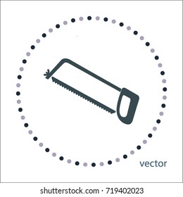 Fret saw illustration, vector icon
