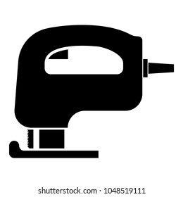 Fretsaw electric keyhole saw icon black color