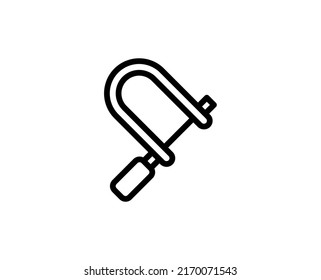 Fretsaw icon concept. Modern outline high quality illustration for banners, flyers and web sites. Editable stroke in trendy flat style. Line icon of repir