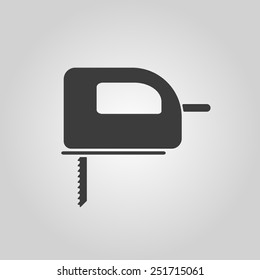 The fretsaw icon. Fretsaw symbol. Flat Vector illustration