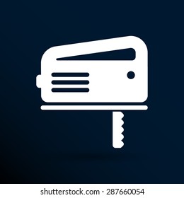 The fretsaw icon Fretsaw symbol Flat Vector illustration.