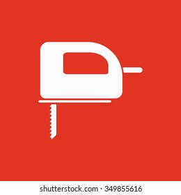 The fretsaw icon. Fretsaw symbol. Flat Vector illustration