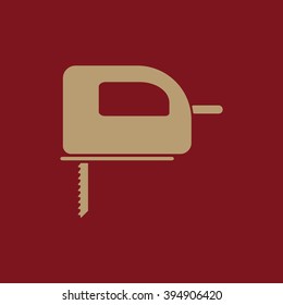 The fretsaw icon. Fretsaw symbol. Flat Vector illustration