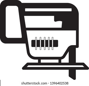 fretsaw icon vector on white background, fretsaw trendy filled icons from General collection, fretsaw vector illustration