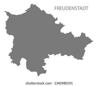 Freudenstadt county map of Baden Wuerttemberg Germany