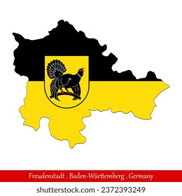 Freudenstadt Flag - Baden-Württemberg,Germany (EPS)