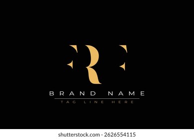 FRF abstract letter logo design. This logo is designed by three abstract letters.