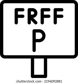 FRFF-Vektorgrafik auf transparentem Hintergrund. Hochwertige Symbole. Dünne Vektorsymbole für Konzept und Grafikdesign. 
