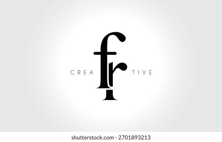 FRfr Elegant Serif Monogram Logo – Luxury Lowercase Typographic Lettermark for Modern Branding