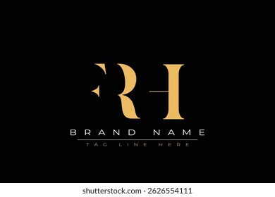 FRH abstract letter logo design. This logo is designed by three abstract letters.