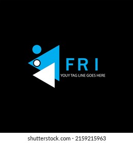 FRI letter logo creative design with vector graphic