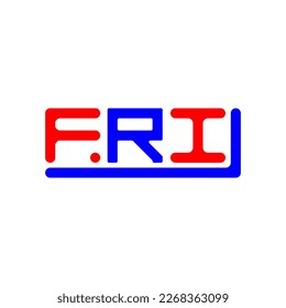 Logo de la carta FRI diseño creativo con gráfico vectorial, logo sencillo y moderno de la FRI.