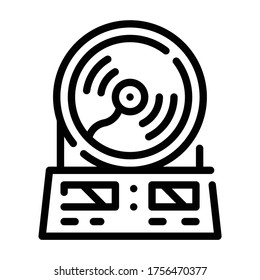 Friability tester Outline icon. Laboratory Concept.