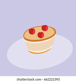 friand cake vector illustration