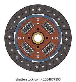 Friction disk for car. Vector illustration