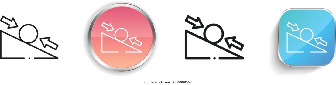 friction icon. Thin Linear, Regular and Button Style Design Isolated On White Background