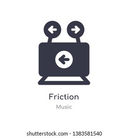 friction outline icon. isolated line vector illustration from music collection. editable thin stroke friction icon on white background
