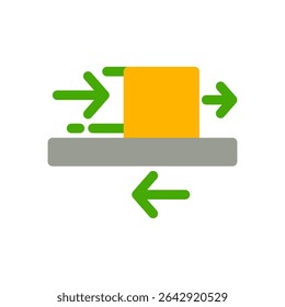 friction simple flat icon illustration