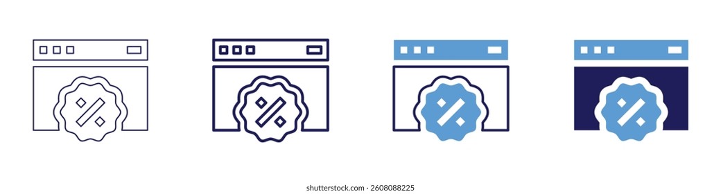 Frictionless buying process icon in 4 different styles. Thin Line, Line, Bold Line, Duotone. Duotone style. Editable stroke.
