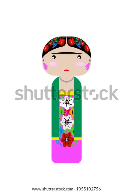 frida kokeshi doll
