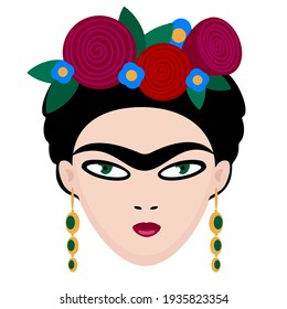 Frida Kahlo vector stylish illustration