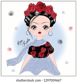 Frida Roses Pattern