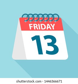 Friday 13 - Calendar Icon - Vector Illustration