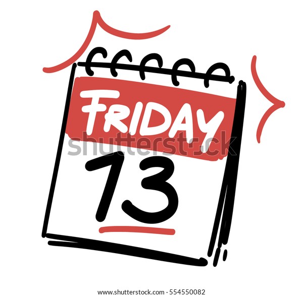 Friday 13th Calendar Date Stock Vector (Royalty Free) 554550082 ...