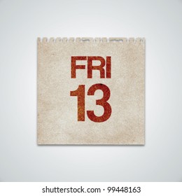 Friday 13th on Grunge Paper Vector