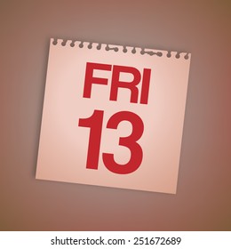 Friday 13th on Old Paper Vector