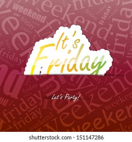 It's Friday background with space for your text (EPS10 Vector)