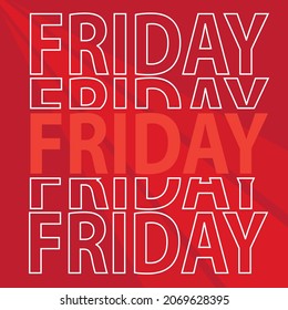Friday background vector minimalist design.
