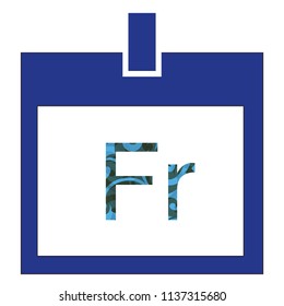 Friday calendar icon.Vector