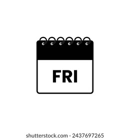 Friday calendar page pictogram icon. Simple flat pictogram for business, marketing, internet concept on white background. Trendy modern vector symbol for web site design or mobile app