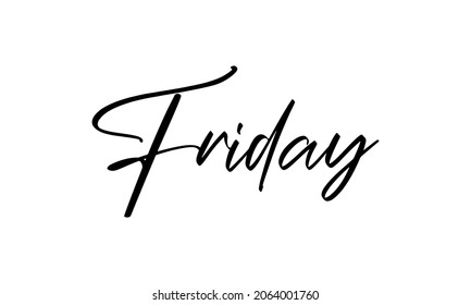 Friday In the creative lettering style