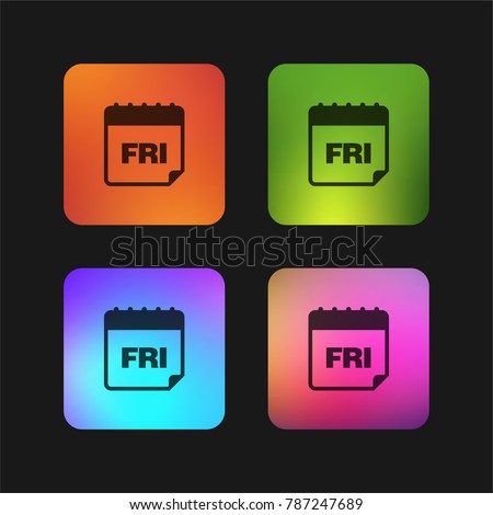 friday daily calendar page four color stock vector royalty free daily calendar app