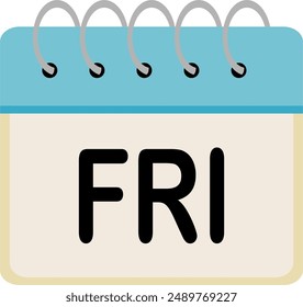 Friday date or calendar vector image or clipart for project work or business