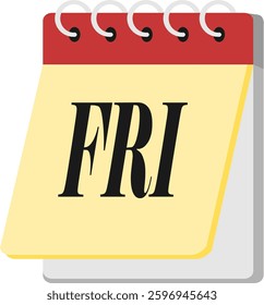 friday day or calendar vector image or clipart for project work or business