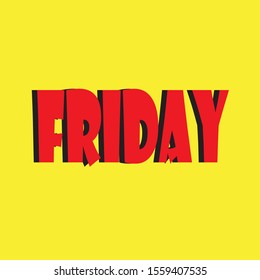 Friday day logo vector art.
