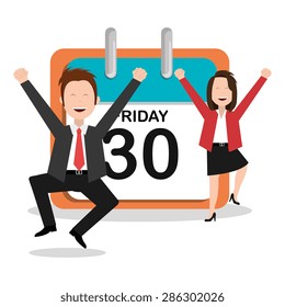 Friday design over white background, vector illustration.