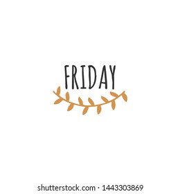 Friday design template friday illustration