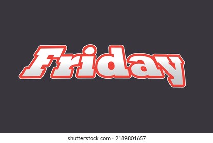 Friday  ext effect template with 3d bold style use for logo