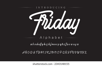 Friday Font Handwritten Signature  Brush Font Type Font lettering handwritten