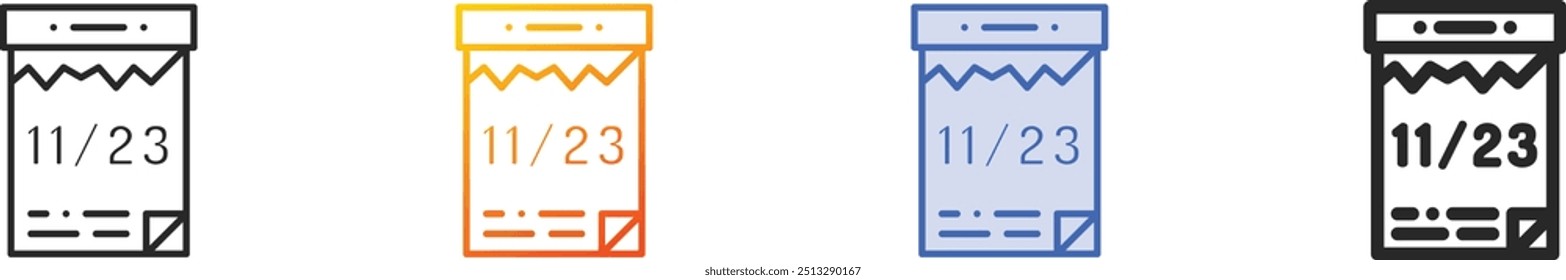 friday icon.Thin Linear, Gradient, Blue Stroke and bold Style Design Isolated On White Background