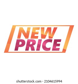 Friday new price icon cartoon vector. Sale offer. Label tag