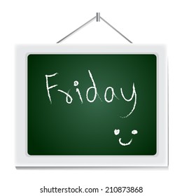 Friday on green board.